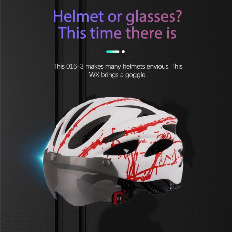 

Motorcycle Helmets Cycling Safety Helmet Outdoor Bicycle Taillight Lens Visor Mountain Road Bike Accessories, As shown