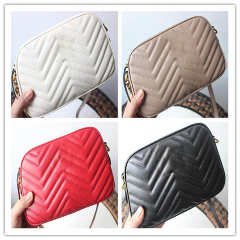 

Designer Luxury Marmont Quilted Small Shoulder Bag Leather Red Size 24x12x7cm CTV3