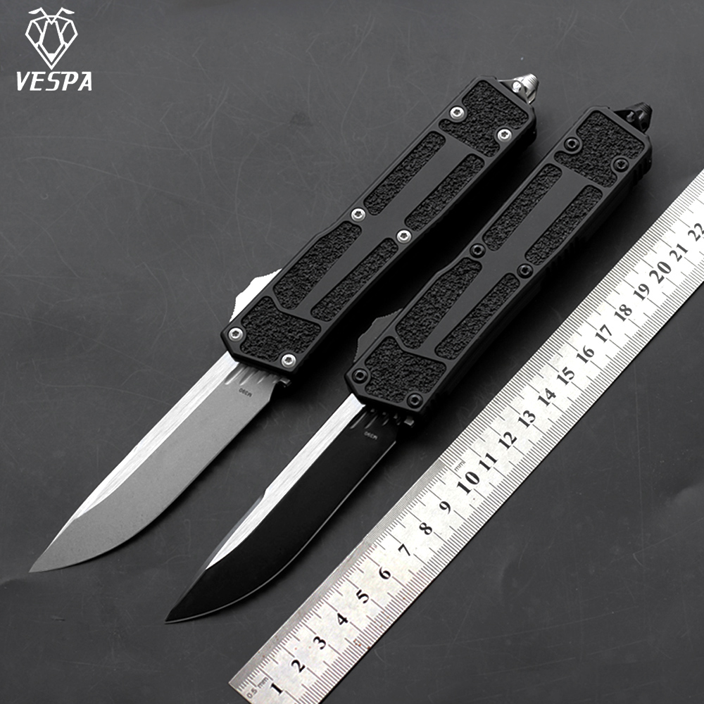 

VESPA Knife Automatic EDC M390 steel drop Blade 7075 Aluminum Handle hunting knives outdoor camping fishing survival tool Tactical gear utility knive