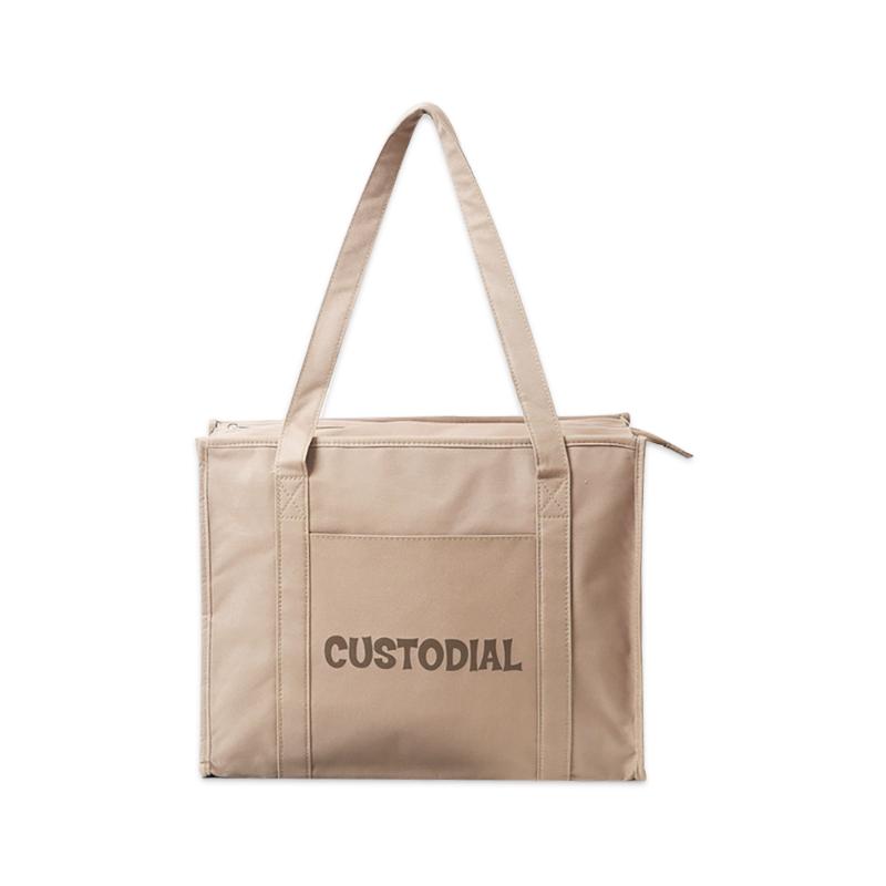 

Shopping Bags Large Capacity Stylish Design Tote Bag With Zipper Closure Available For Custom, As pic