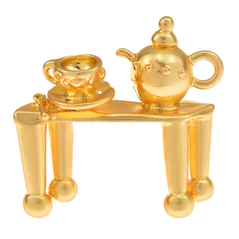 

Pins, Brooches INDY XIANG 2 Colors Available Creative Tea Set Table For Women And Men Abstract Cup Pot Brooch Pins Year Gifts