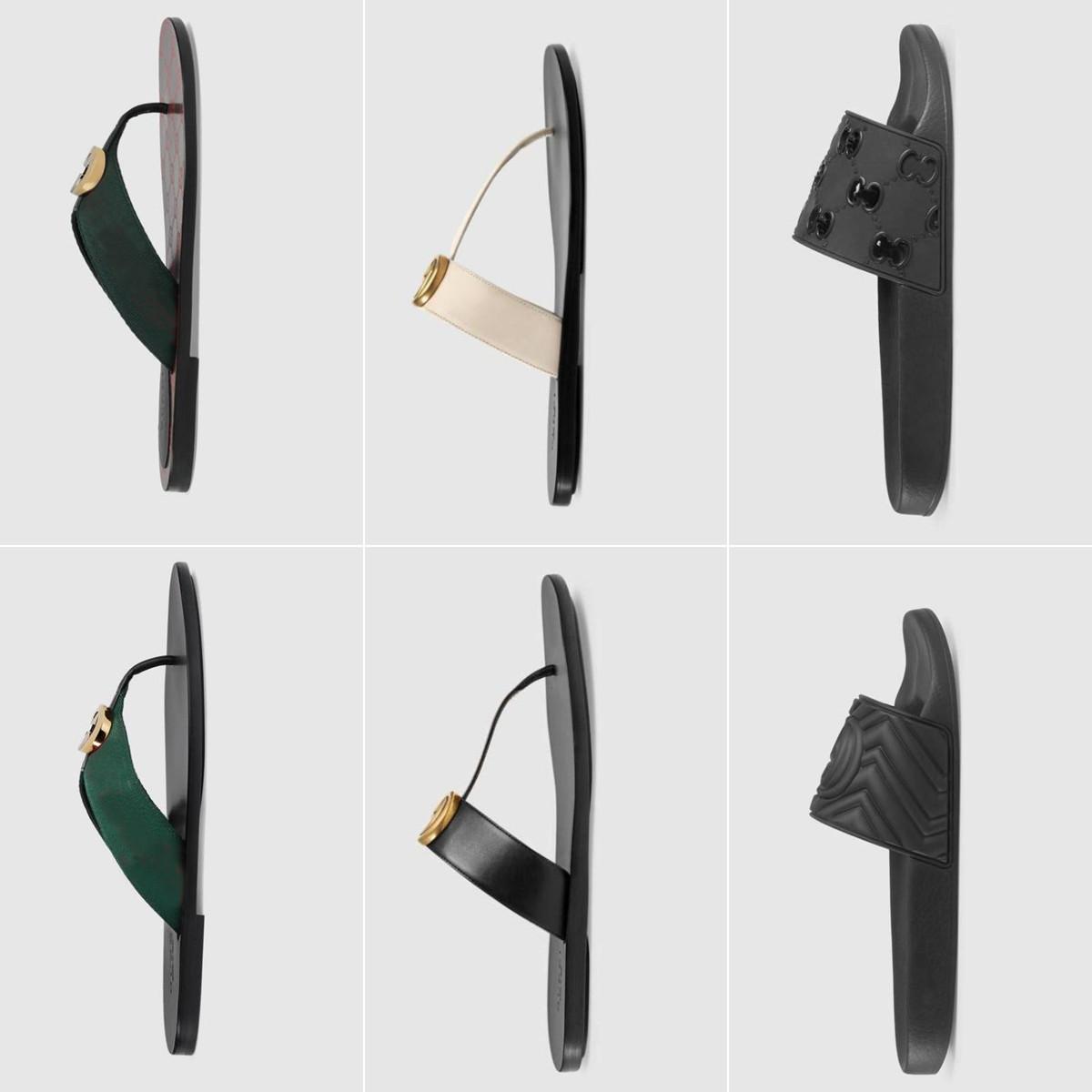 

high quality 2022 designer Slides sandals men slippers Gear bottoms Flip Flops ladies luxury fashion casual lady sandal Large size 35-45 wholesale with box