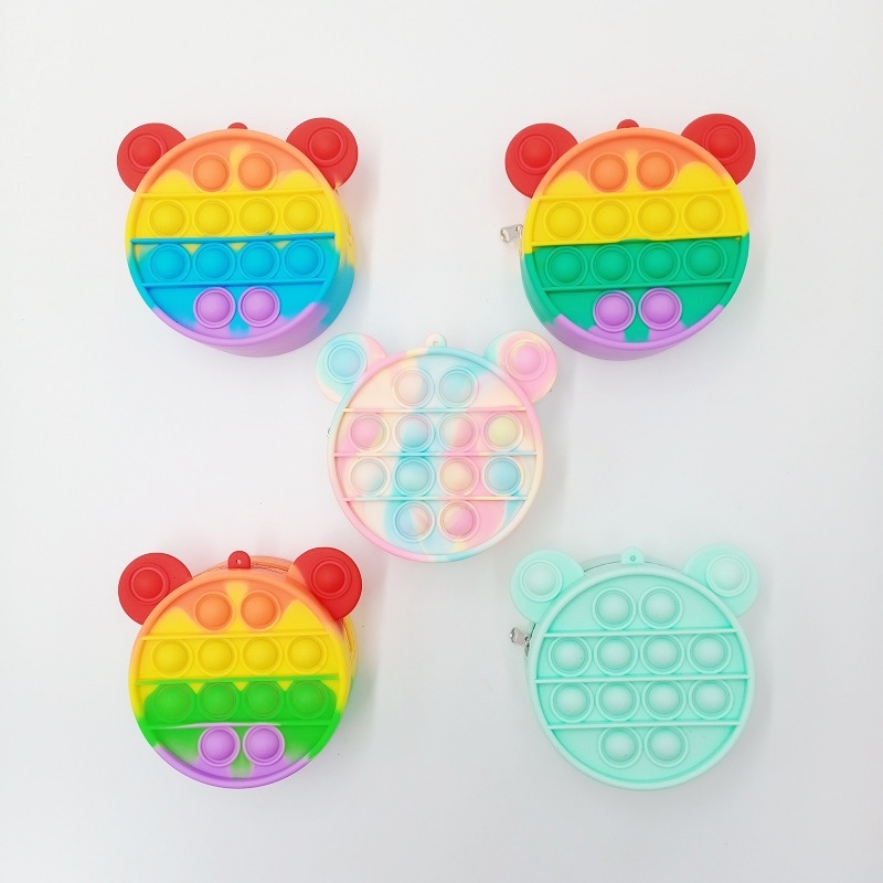 

New rat killing pioneer small wallet change bag chemical Beauty Bag puzzle decompression bubble music pressing silicone toy