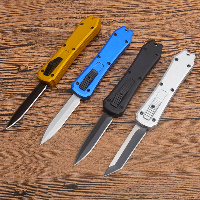 

4 Models Mini straight out knife UTX-85 UTX-70 EDC action Auto Pocket knives folding blade Tactical Hunting outdoors Hiking Combat