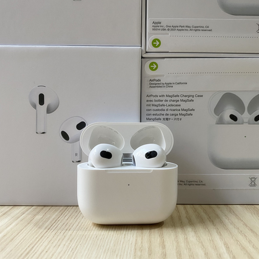 

NEW 3rd generation Air pods 3 pro earphones magsafe Wireless Charging Bluetooth Headphones Gen 4 3 AP3 AP4 Earbuds Valid serial number, White