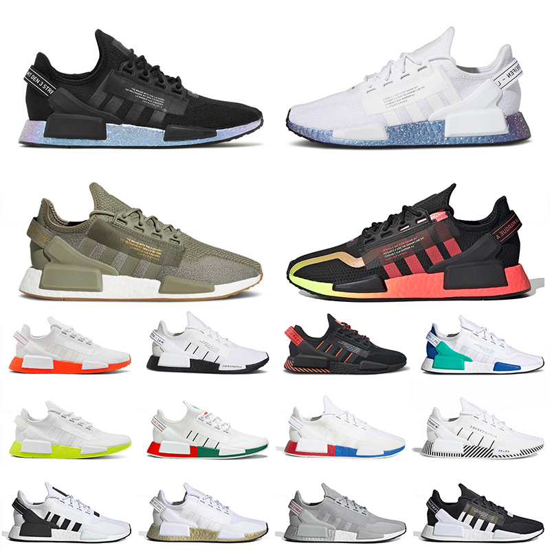 

Wholesale 2021 Top Quality Running Shoes NDM R1 V2 Mens Women Black Speckled White Aqua Paris Dazzle Camo Trainers Outdoor Sneakers 36-45, C59 white speckled 36-45
