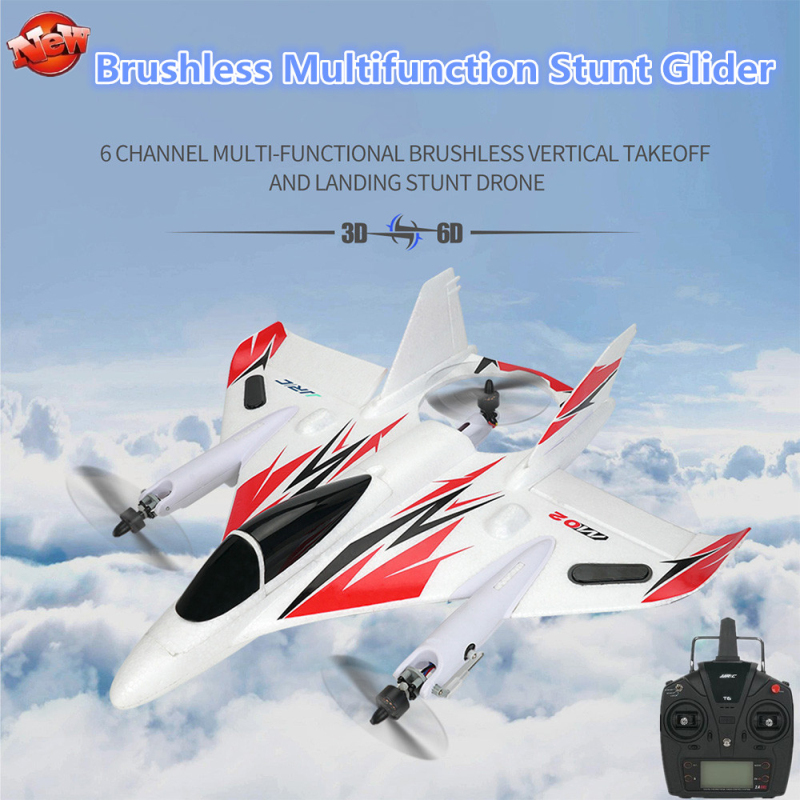 

Large Brushless Remote Control Multifunction Fixed-Wing Glider Model Toy 2.4G 6CH 3D 6G 500M Vertical Horizontal Stunt RC Plane, Plane 1 battery