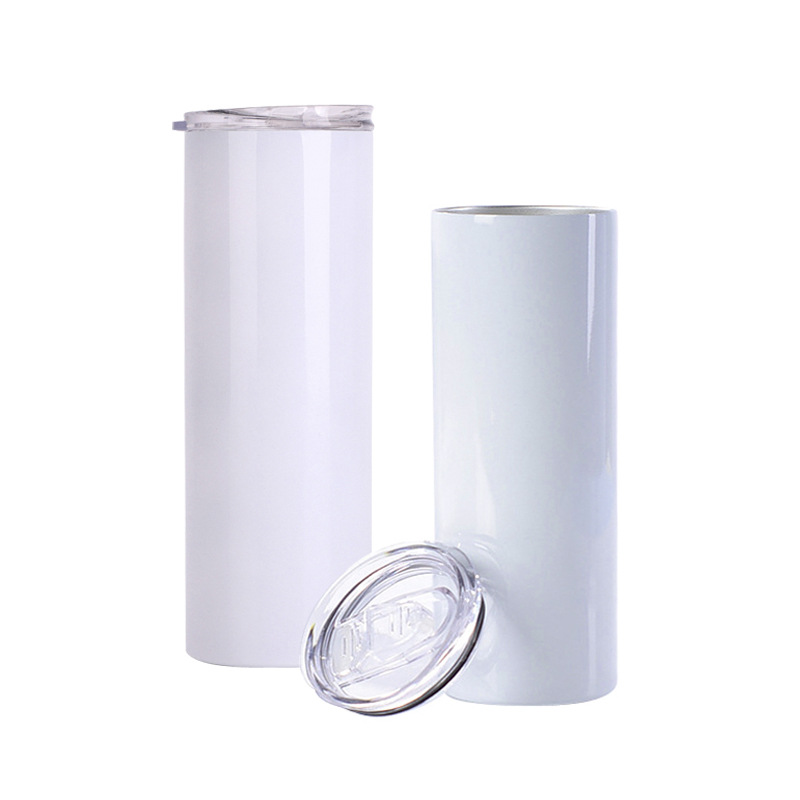 

20oz sublimation straight tumblers blanks white Stainless Steel Vacuum Insulated tapered Slim DIY 20 oz Cup Car Coffee muge 868 Z2, Shrink wrap