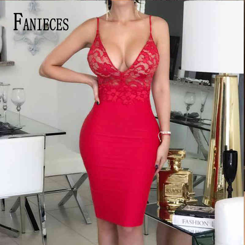 

FANIECES Summer Spaghetti Sexy Club Dress Women Backless Lace Bodycon Party Vestido Draped Mini Wrap Robe Femme 210520, White