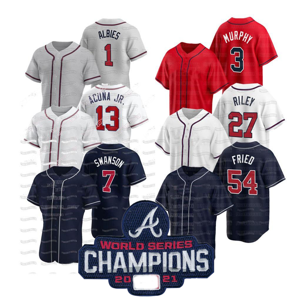 

8 Eddie Rosario 2021 World Series Champions Jersey Ronald Acuna Jr. Freddie Freeman Dansby Swanson Marcell Ozuna Joc Pederson Ozzie Albies Austin Riley, White womens s-2xl