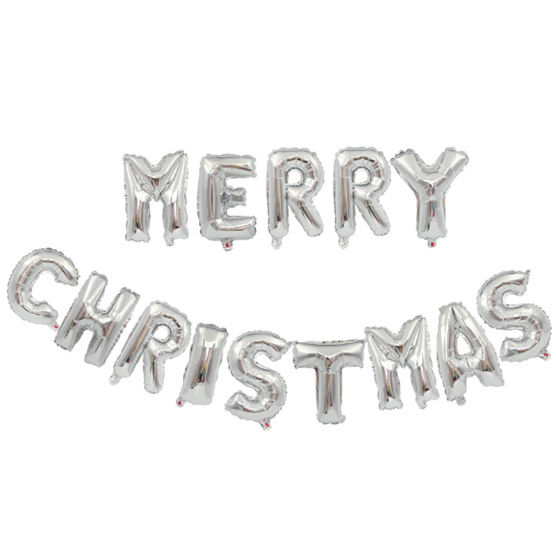 

14PCS 16inch Merry Christmas Decor Balloon Letter Aluminum Foil Balloons Set Decoration New Year Scene Layout Kids Toy Globos wzg EB1128