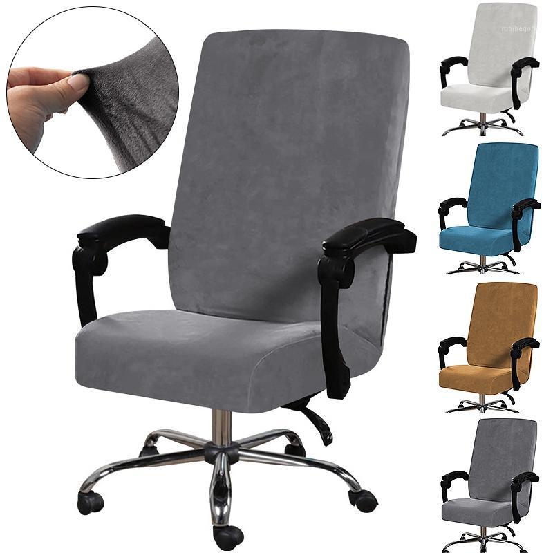 

Velvet Office Chair Cover Computer Lift Desk Rotating Protector Removable Washable Stretch Seat Covers