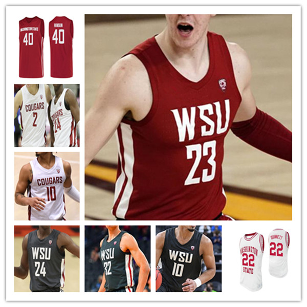 

Custom Washington State Cougars WSU College Basketball Jerseys Klay Thompson Noah Williams Michael Flowers Tyrell Roberts Efe Abogidi T.J. Bamba Mouhamed Gueye 4XL, Man grey
