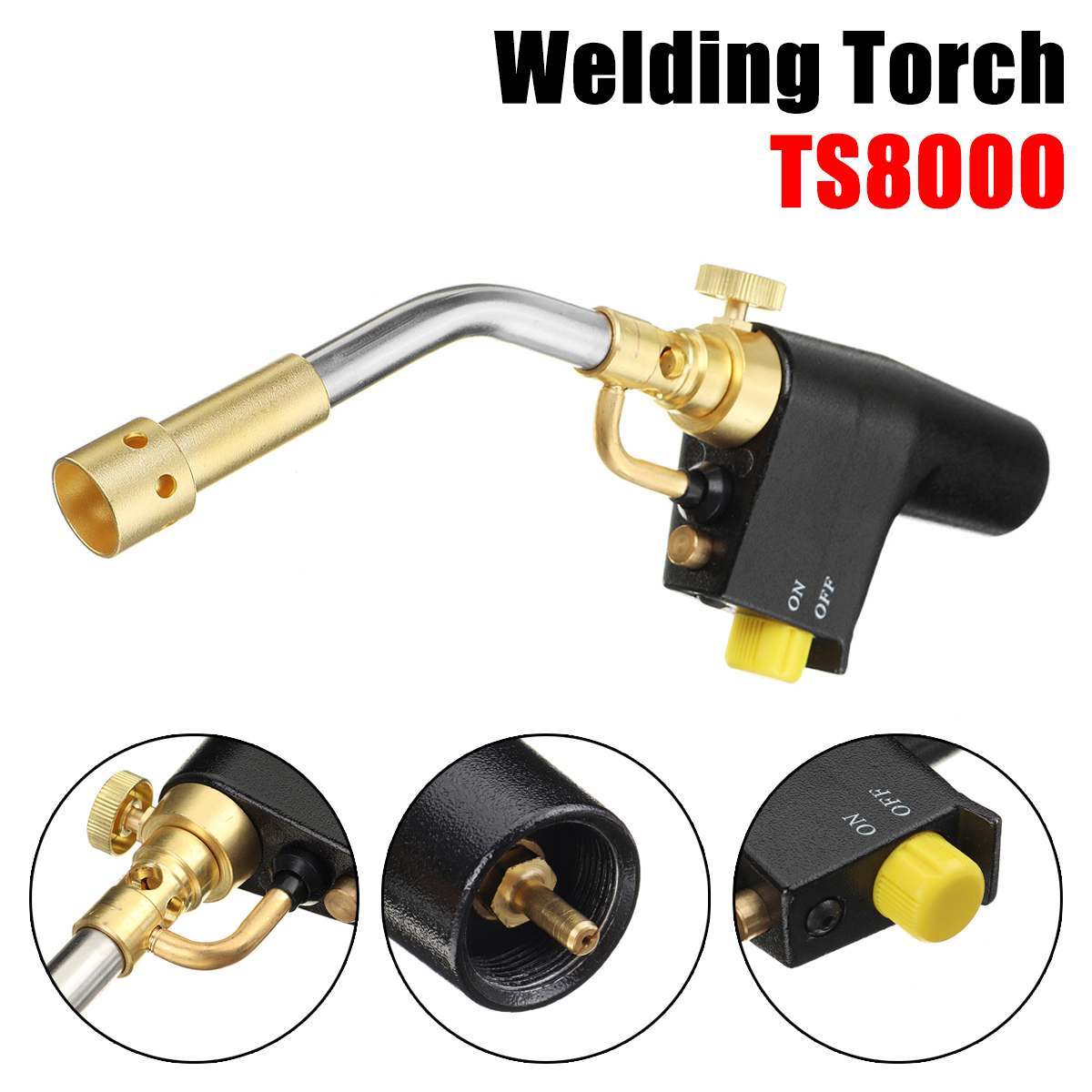 

TS8500 Bernzomatic Style Blow Torch Kit Brazing Soldering Mapp Gas Map TS8500 Stainless Steel Welding Torch Camping Welding BBQ 210430