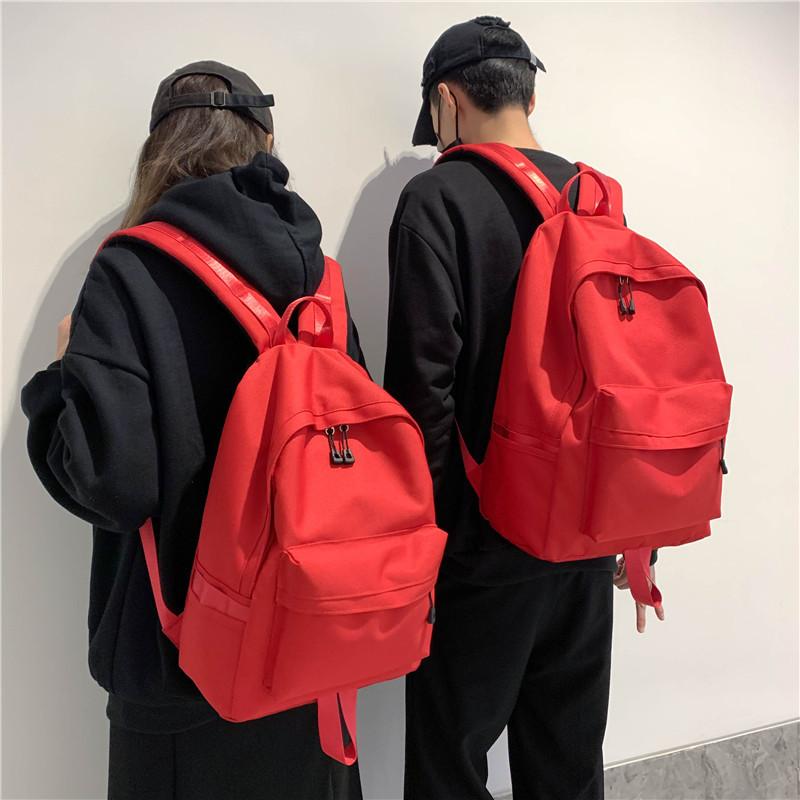 

School Bags 2021 Women Boy Nylon Backpack Travel Female Student College Bag Men Girl Cool Laptop Male Fashion Book, Black