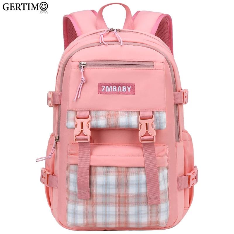 

School Bags Primary For Girls Orthopedic Backpack Fashion Waterproof Light Weight Bookbags Kids Girl Bag Pink, Small-gray