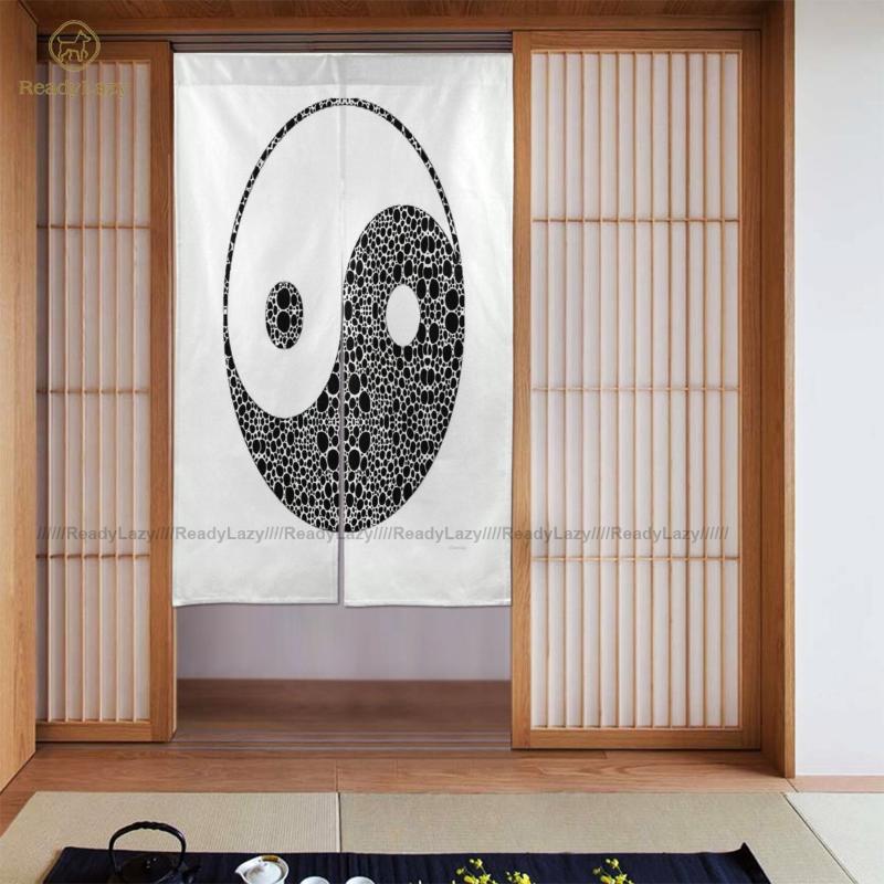 

Yin Yang Curtains Balcony Double Door Curtain Decoration Printed & Drapes