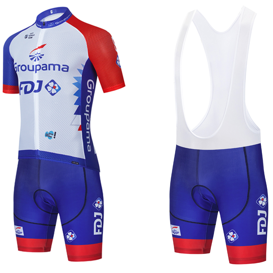 

Men 2021 Fdj Cycling Jersey 20D Shorts MTB Maillot Bike Shirt Downhill Pro Mountain Bicycle Clothing Suit, Black;red