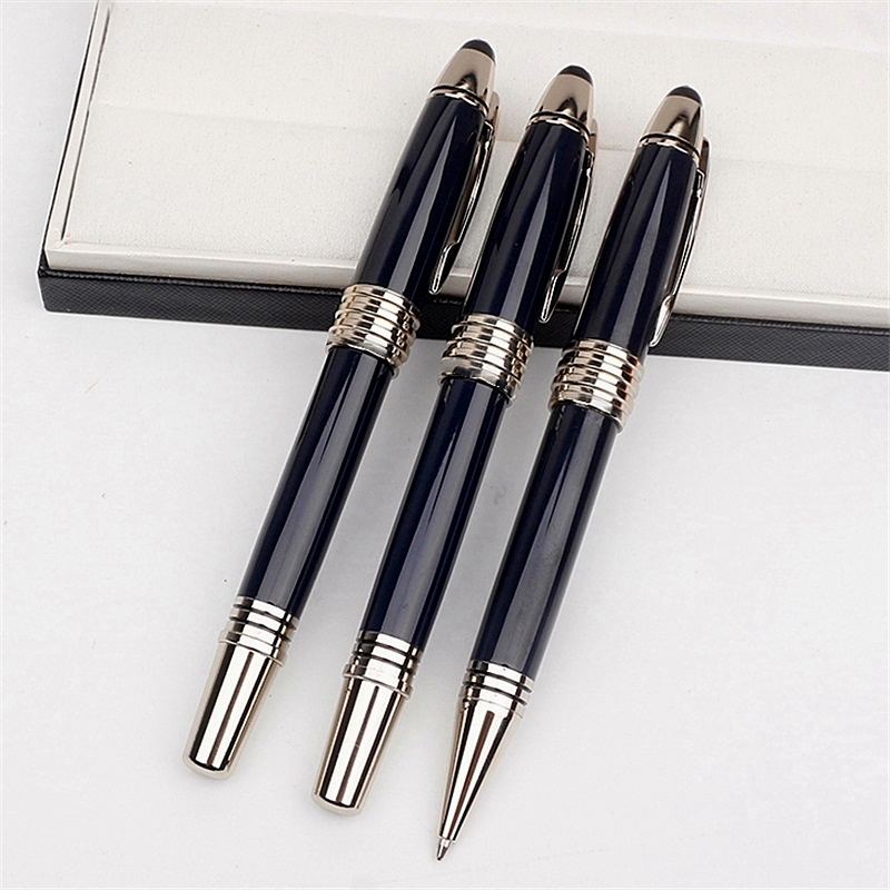 

Luxury John F. Kennedy Dark Blue Metal Ballpoint pen Rollerball Fountain pens stationery office school supplies with Serial Number Writing High quality, As picture shows