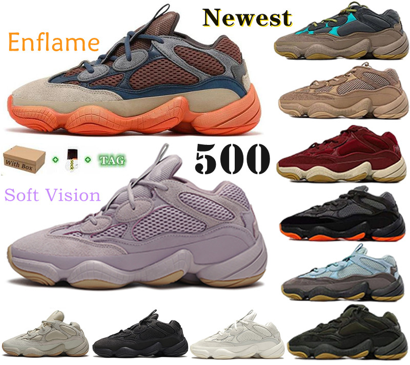 

Newest Utility Desert rat Enflame 500 west Running Shoes blush bone white kanye 500s mens pink womens combustion moon yellow Soft vision stone Sport Runner sneakers, I need look other product