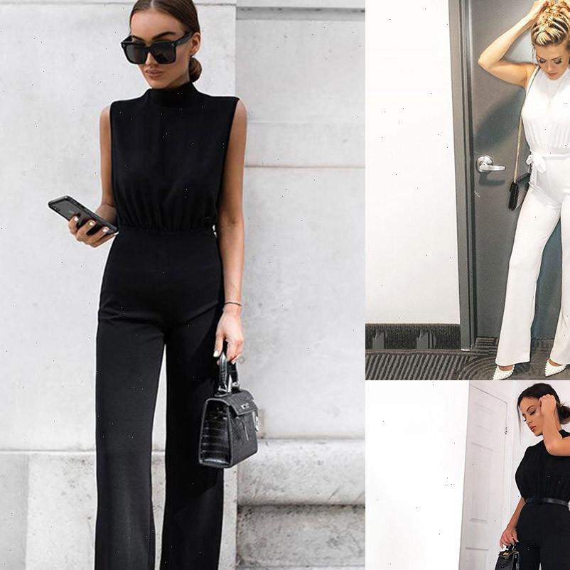 

Womens Women Leggings Overalls Sexy Fashion Solid Office Ladies Casual long Rompers formal Trousers party night Pantalones Mujer Mono ss, Black