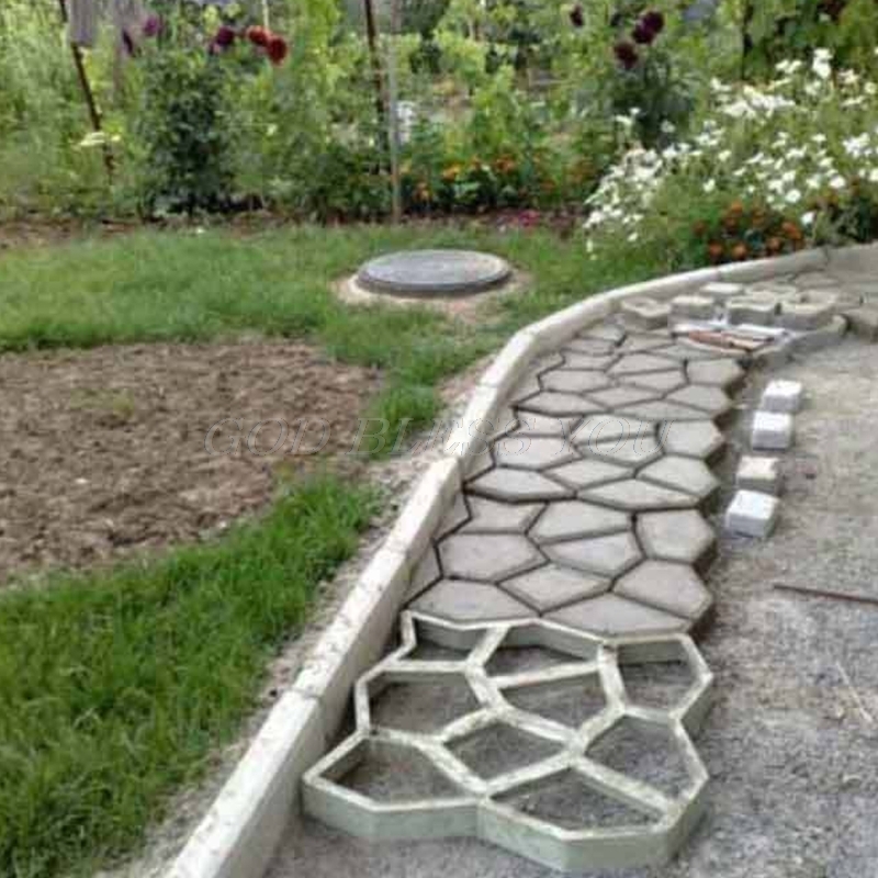 

DIY Plastic Path Maker Mold Manually Paving/Cement Brick Molds Patio Concrete Slabs Path Garden Ornaments Drop Shipping 210318