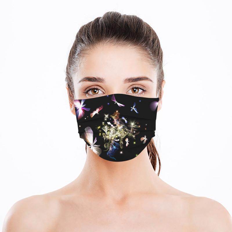 

Other Event & Party Supplies Adult Butterfly Disposable Women Men Black Mask Breathable Three-layer Protective Face Masks Cosplay Fabric Fac