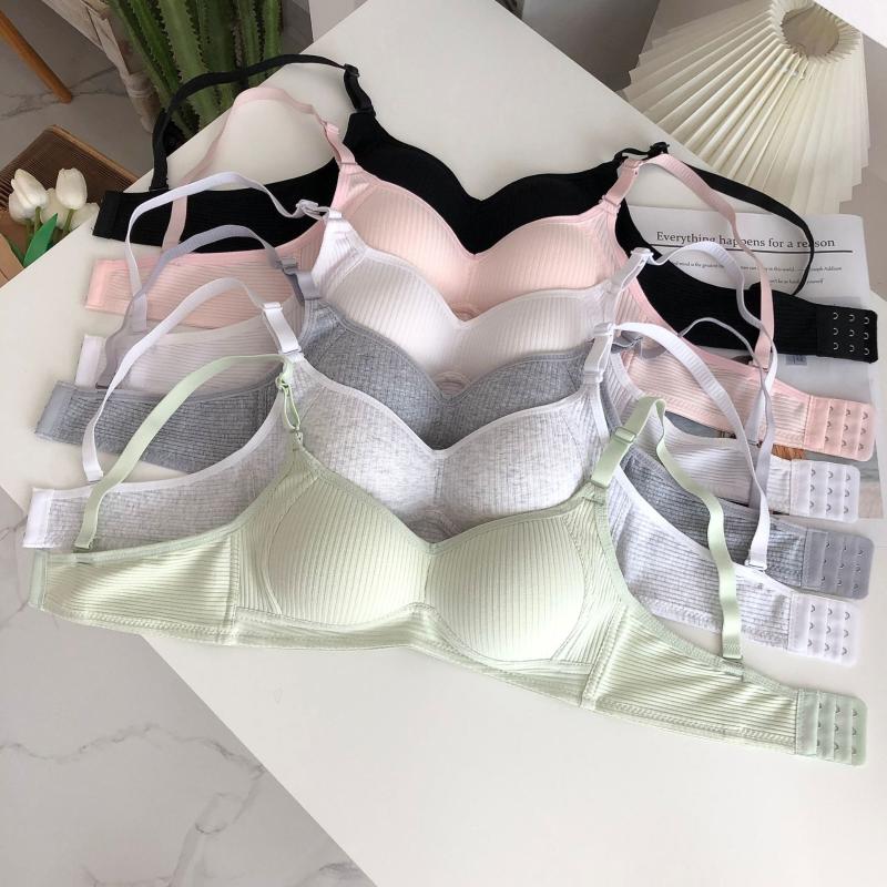 

Bras SP&CITY Japanese Cotton Breathable Seamless For Women Wirefree Push Up Bra Lingerie Female Comfortable Solid Gathering, Black