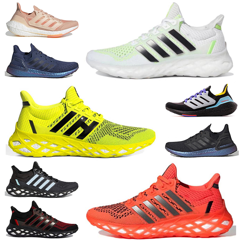 

Fashion DNA Web Ultra 20 21 Ultraboost Running Shoes For Mens Womens UB 3.0 4.0 Black White Carbon Scarlet Bred Green Solar Yellow Designer Sports Sneakers Trainers, A15 36-45