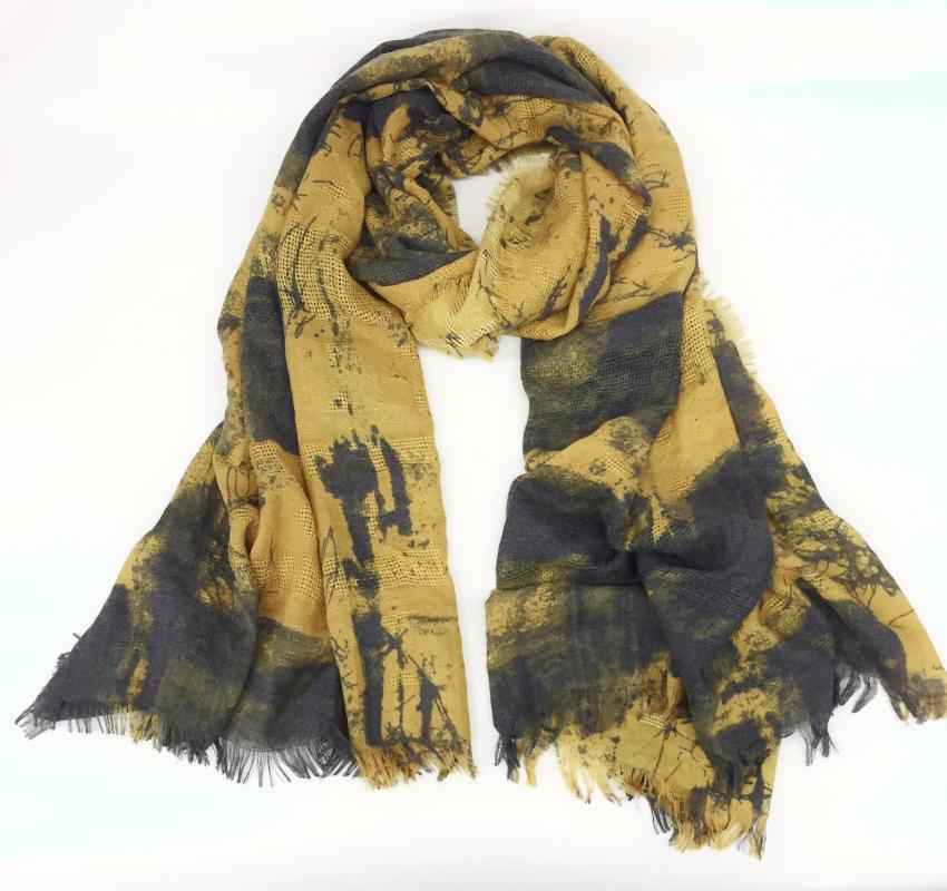 

Scarves 2021 Women Cotton Ink Painting Shawls Long Soft Graffiti Print Wrap Scarf Hijab Echarpe 6 Color