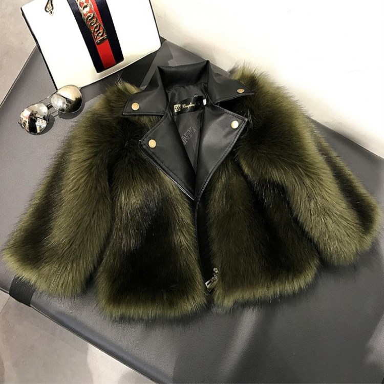

kids Luxurys winter fox fur leather coat 7 colors girls long sleeve thickening coats Christmas designer 18M-9Y Baby Girl Jacket Children, Pls pay the different