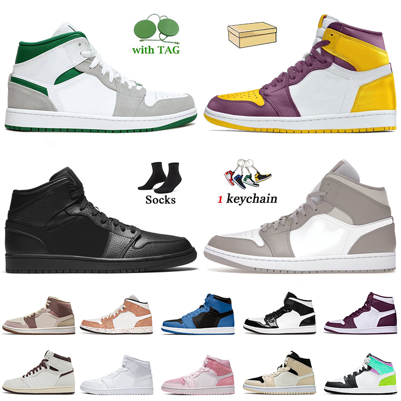 

Mens 1 High OG basketball shoes Jumpman 1s Mid Linen Brotherhood Bordeaux University Blue Dark Mocha Bred Shadow UNC Twist Seafoam Men Women Sneakers Trainers Sports, A50 heat-reactive 36-46