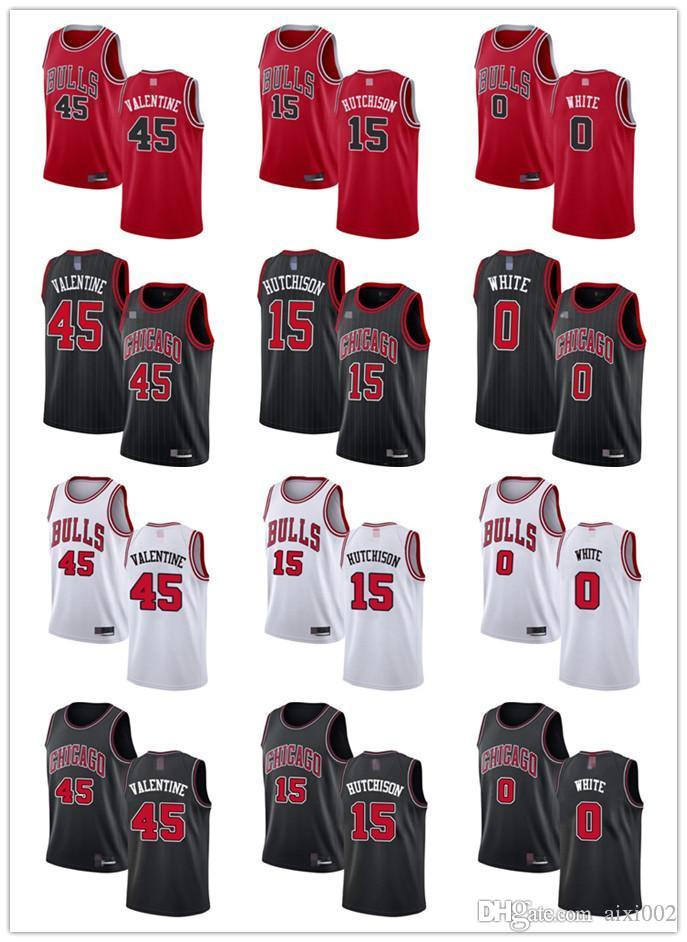 

MensÂ WomensÂ Youth Chicago Bulls 15 Chandler Hutchison 0 Coby White 45 Denzel Valentine Black Red custom BasketballÂ Jerseys