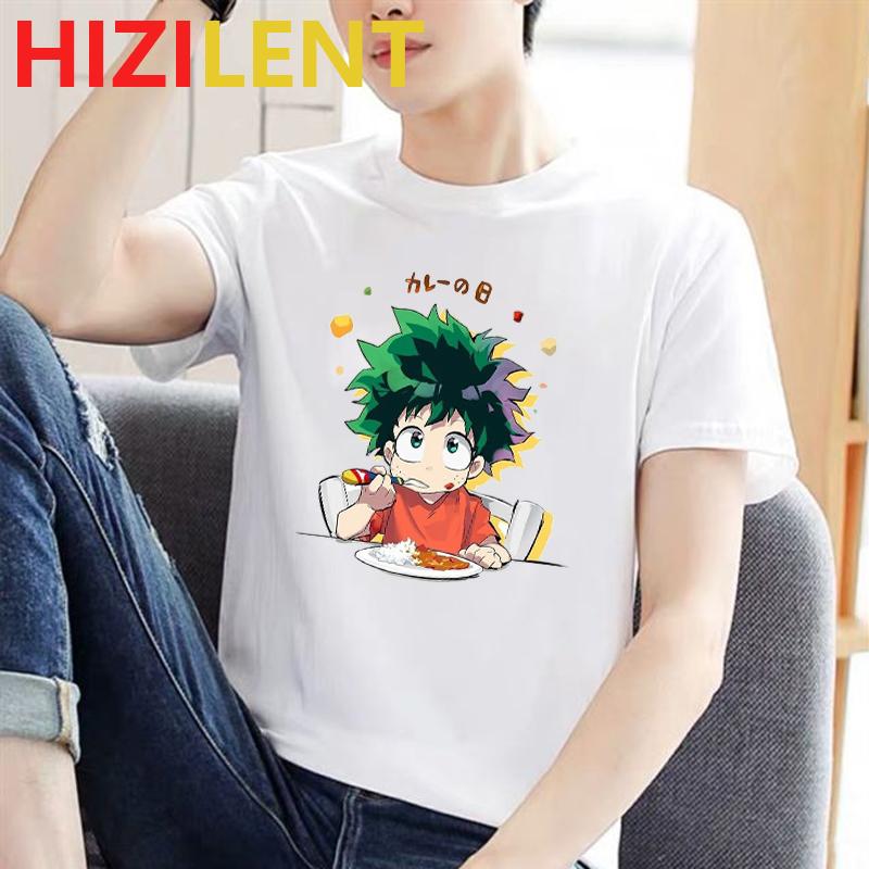 

Men's T-Shirts My Hero Academia Harajuku Anime Printed Funny Manga Japanese Style Couple Clothes Fashion Casual Trend Streetwear Tee, Black-08