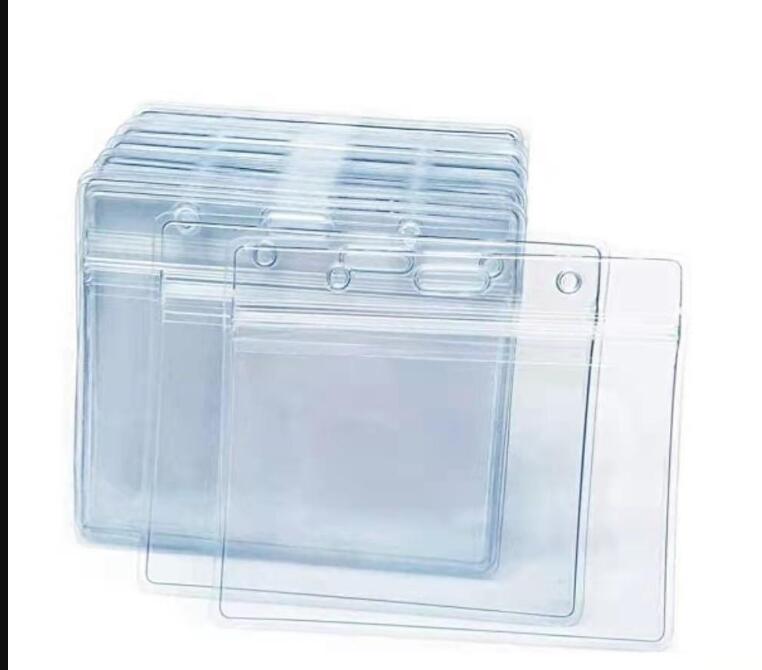 

2021 new 4*3 inch Plastic Waterproof PVC CDC Vaccination Card Set Holder Transparent Id Badge Holders For Business Cards Files in stock