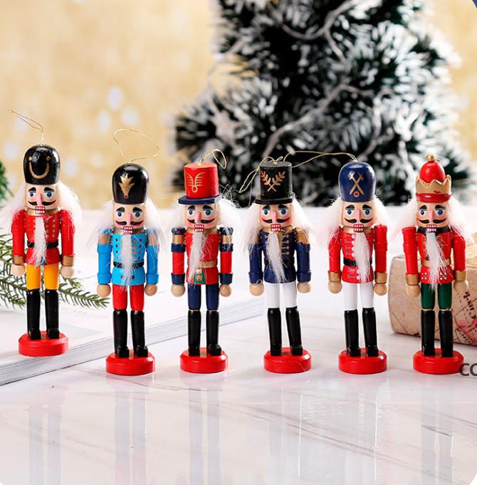 

1 set of the latest model = 6 Christmas decorations, Nutcracker, Wooden Soldier Puppets, 12CM Tin Soldier DHF10852