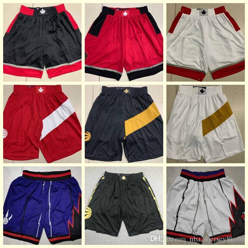 

Men Toronto Raptors Basketball players wear basketball shorts on the court;Swingman sews embroidered men's basketball shorts, Black