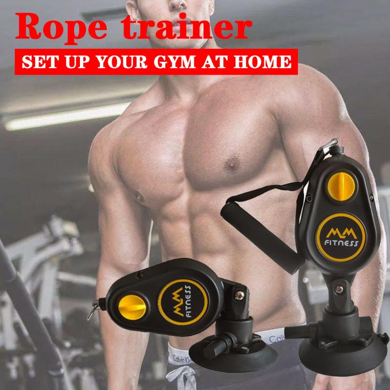 

Rope Trainer Suction Cup Pull Exercise Machine Resistance Bands With Handles Home Fitness Pilates Gym A Pair