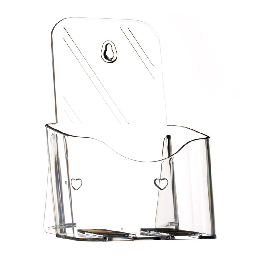 

Office Clear A5 Pamphlet Brochure Literature Plastic Acrylic Display Holder Stand 1 Tier to Insert Leaflet On Desktop 6pcs