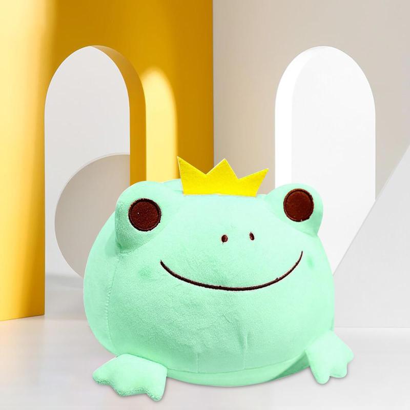 

1pc 35/42cm Cute The Crown Frog Plush Pillow Stuffed Down Cotton Kids Toys Kawaii Smile Dolls For Children Birthday Gift Party Favor