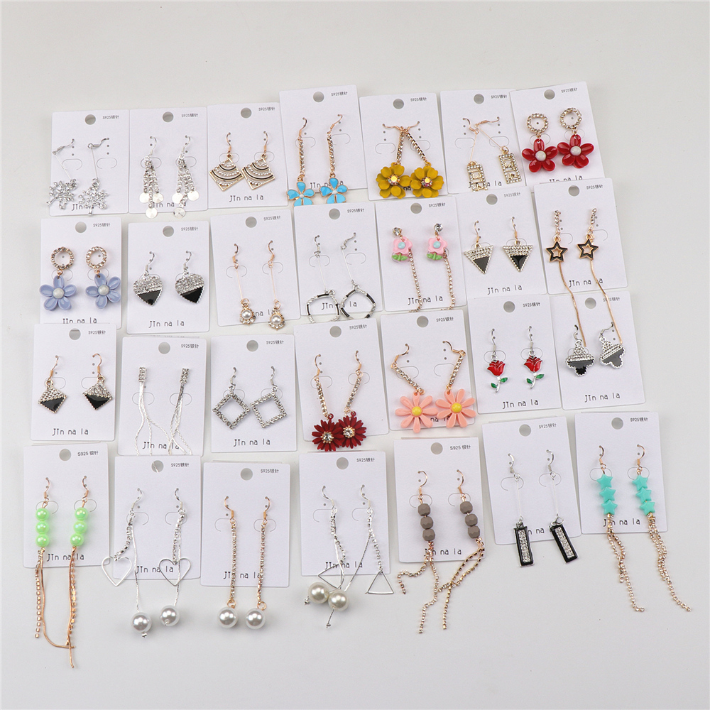 

Fashion 925 Silver Hook Drop Dangle Earrings For Women Gift Party Jewelry Mix Style
