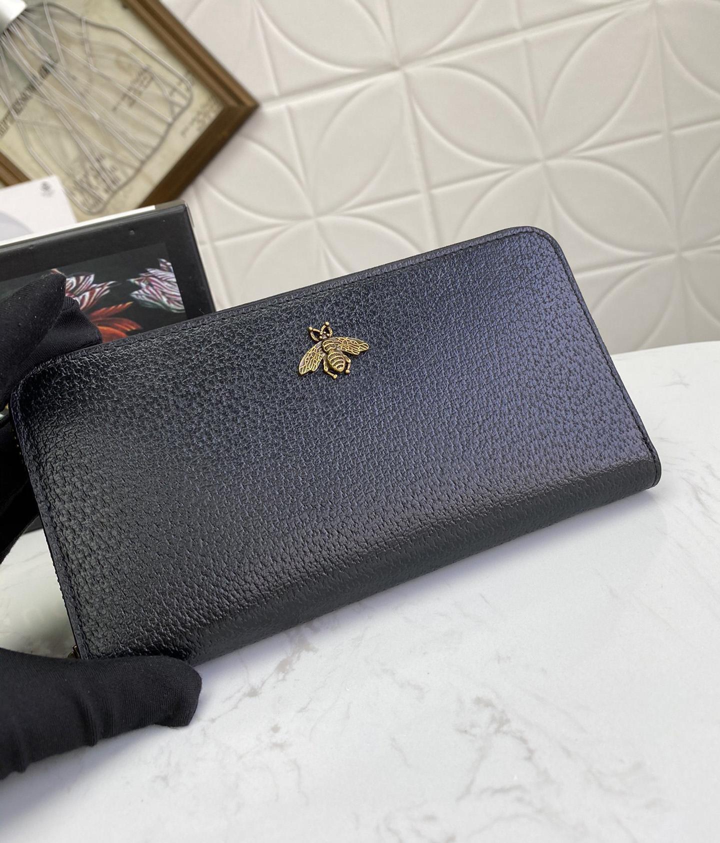 

2021 Fashion Designers Wallets Luxurys Mens Women Leather Bags High Quality Classic Bee Tiger Snake Letters Purses Original Box Digram Card Holder 428736A, Same as pics