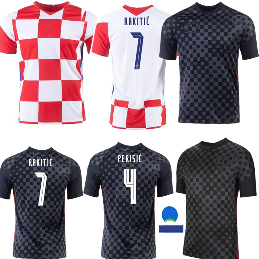 

top quality Men + kids Croazia Soccer jerseys 20 21 maillots de foot Croatie MODRIC PERISIC RAKITIC MANDZUKIC KOVACIC KITS Uniform, Black;yellow