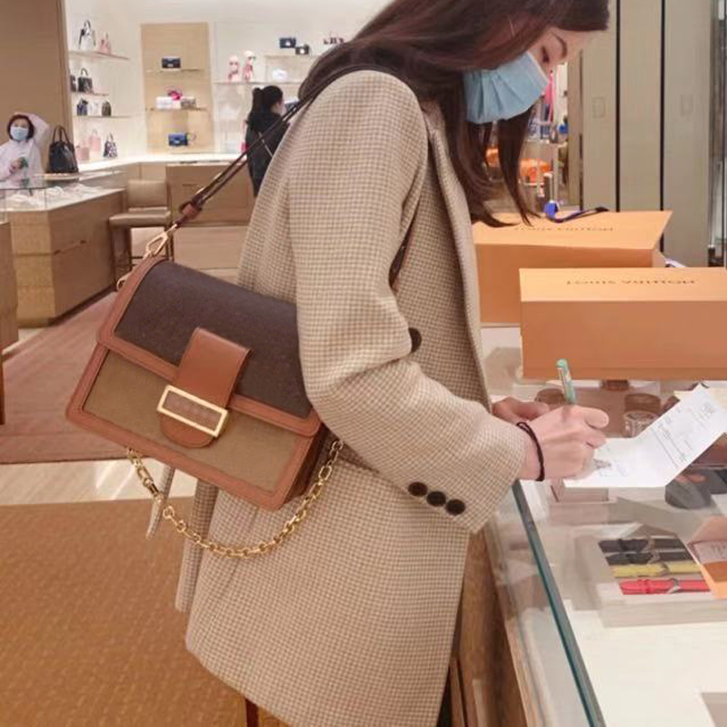 

Real leather High quality Women Lady Fashion Marmont Bags Genuine Leather Crossbody Handbags Purses Backpack tote Shoulder Bag, Brown