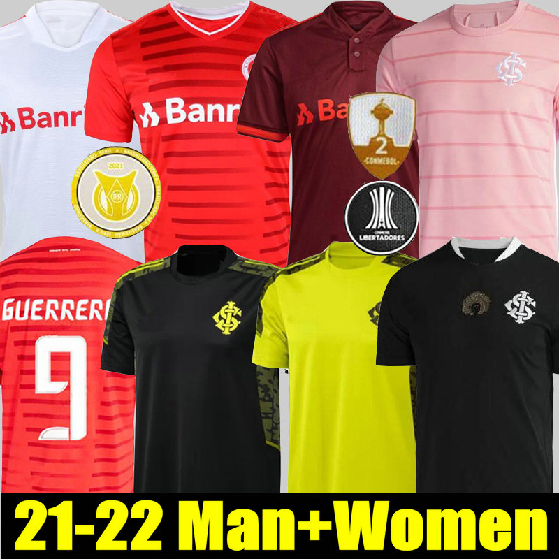 

21/22 SC Internacional Soccer Jersey EDENILSON YURI ALBERTO TAISON Black Excellence Outubro Rosa Special 2021 2022 Camisa Inter Home Away Third Black Football Shirt, 21 22 home