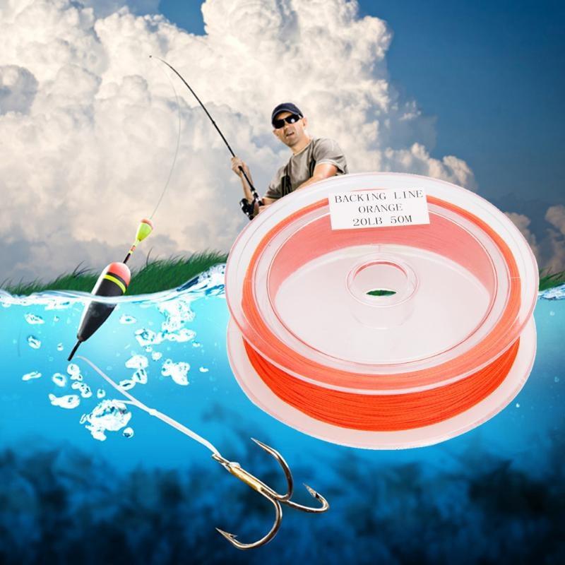

Fishing Line Flying Backing 50m Nylon 20LB Protect Hands Pull Force Spare Wire Fish Gear Pesca Soft Braid