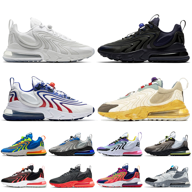 

270 React Eng Women Mens Running Shoes Triple White Black Sapphire USA Travis Scotts Cactus Jack Air Max AirMax Sports Trainers Sneakers