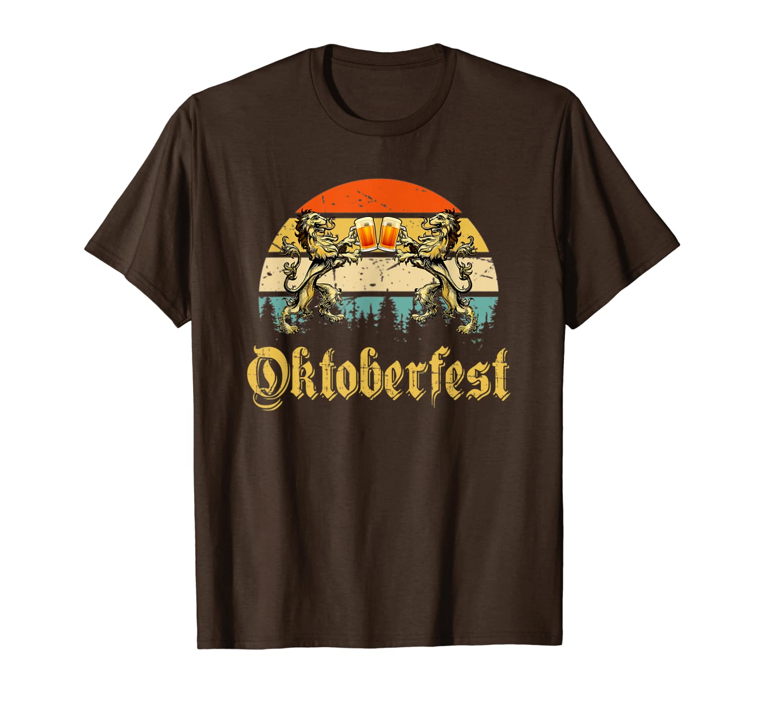 

germany oktoberfest 2019 heraldic lion drinking beer vintage t-shirt, White;black