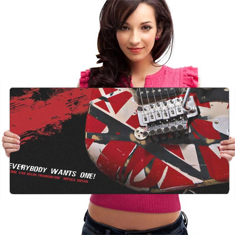 

Mouse Pads & Wrist Rests Top Quality Eddie Van Halen Graphic Guitar Rubber PC Computer Gaming Mousepad Large Pad Keyboards Mat