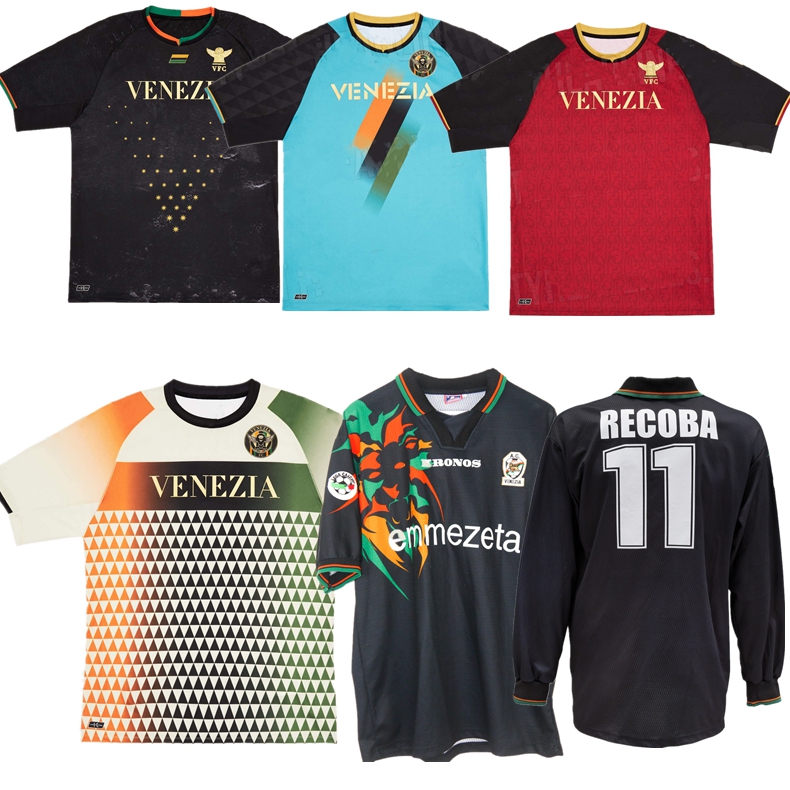 

2021 2022 Venezia FC soccer Jerseys home away FORTE ARAMU Fiordilino MARIANO Johnsen MAZZOCCHIPERETZ HEYMANS CRNIGOI 1998 1999 Venezia Recob, Black;yellow